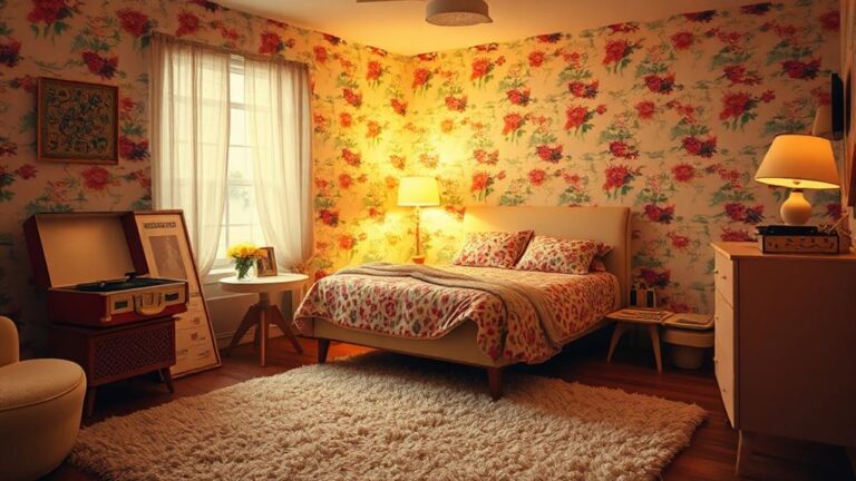 60s inspired cozy bedroom makeover