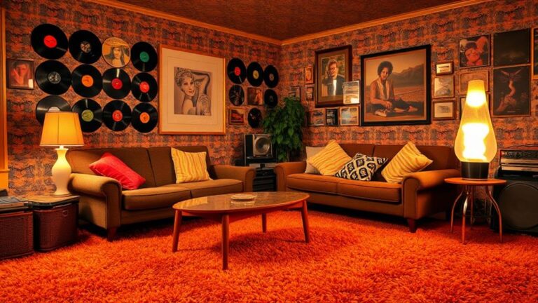 retro 70s living room decor